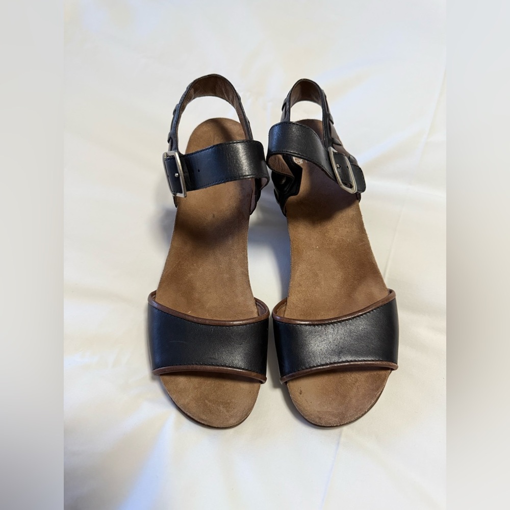 DANSKO | SZ 41 (US 11) | Black Leather Debby SLINGBACK Heel Sandals - Picture 2 of 12